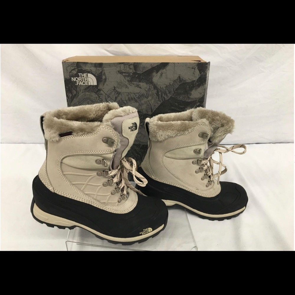 THE NORTH FACE Women's 7 Taupe Brown/TNF Black Winter Boots GREAT CONDITION